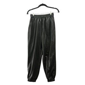Blank NYC Faux Leather Jogger Pants Womens Size 26 Black High Rise‎ Punk